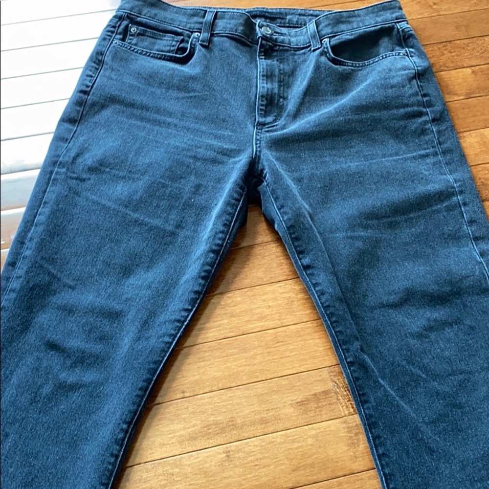 Super high rise boyfriend unfinished hem